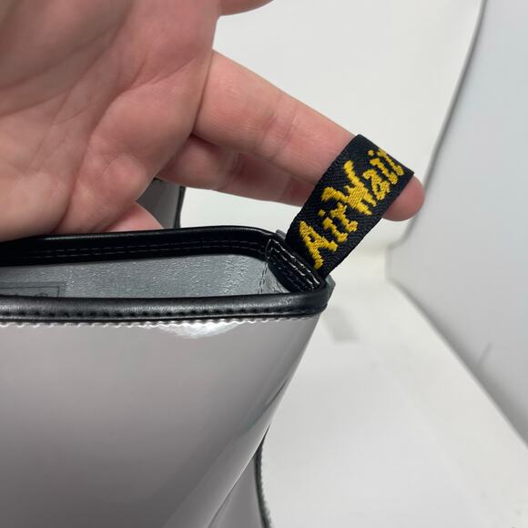 New Dr. Martens 1460 Women Patent Leather Lace Up Boots in Zink Grey sz 11 - Picture 5 of 7